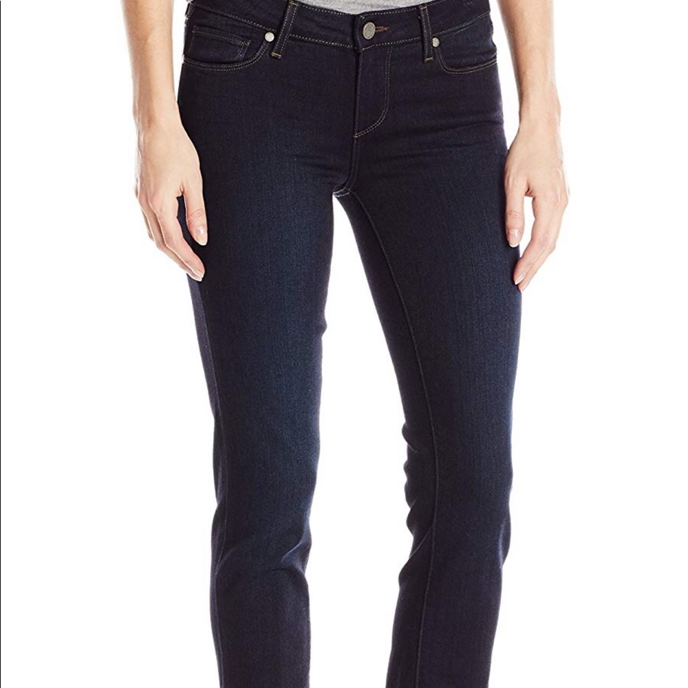 Paige Skyline Skinny Jeans 26 27 Dark Wash